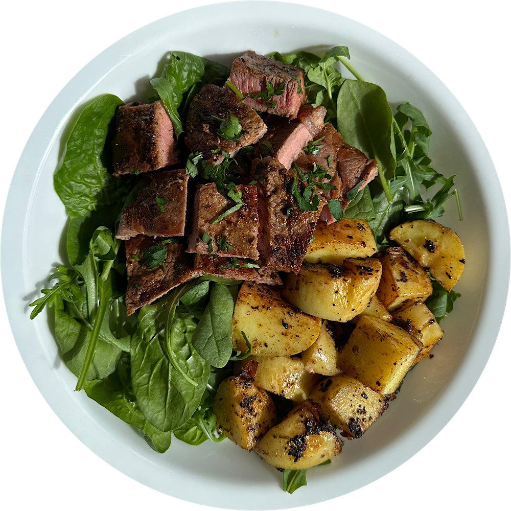 GARLIC BUTTER STEAK & POTATOES