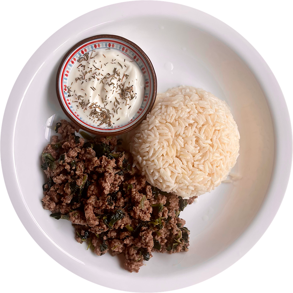 LEAN BEEF MINCE & SPINACH