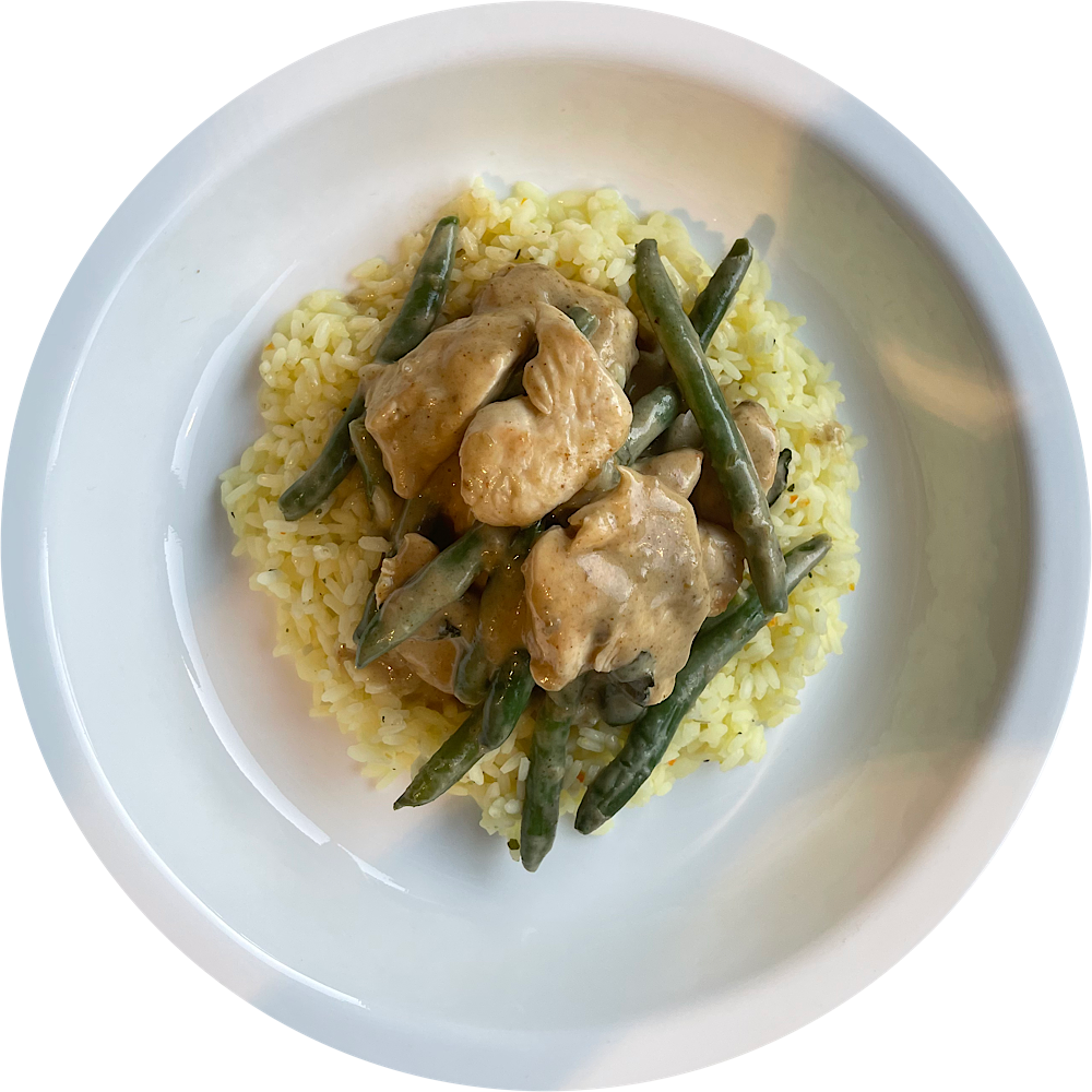 CHICKEN THAI GREEN CURRY & RICE