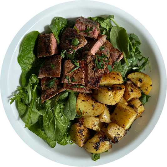 GARLIC BUTTER STEAK & POTATOES